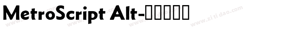 MetroScript Alt字体转换